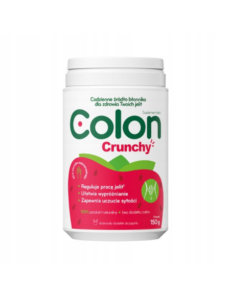 Colon Crunchy Proszek wspomagający pracę jelit 150g Smak truskawkowy