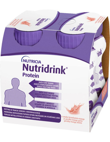 Nutridrink Protein o smaku brzoskwinia-mango...