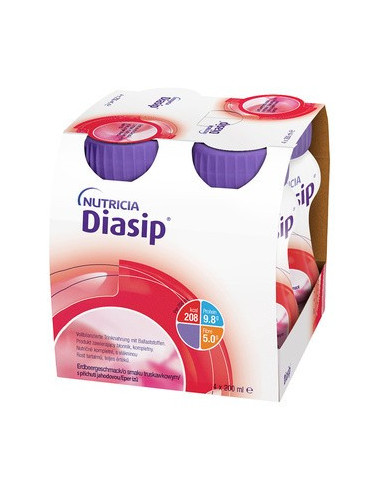 Nutridrink Diasip o smaku truskawkowym 4x200 ml