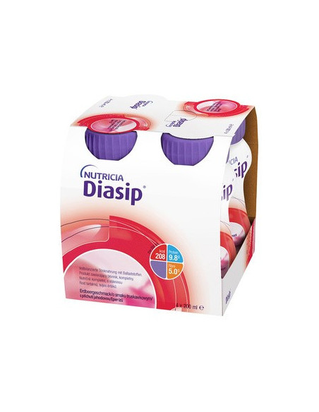 Nutridrink Diasip o smaku truskawkowym 4x200 ml