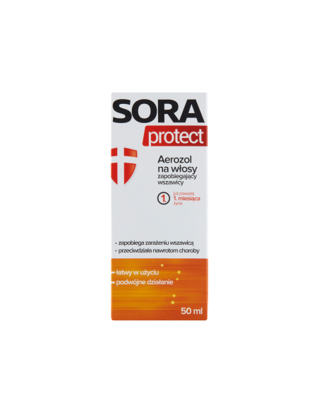 Sora Protect aerozol na włosy zapobiegający wszawicy 50 ml