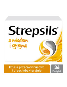 Strepsils z miodem i cytryną 36 pastylki do ssania