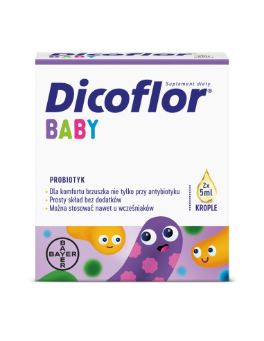 Dicoflor Baby probiotyk krople zestaw 2 x 5 ml...