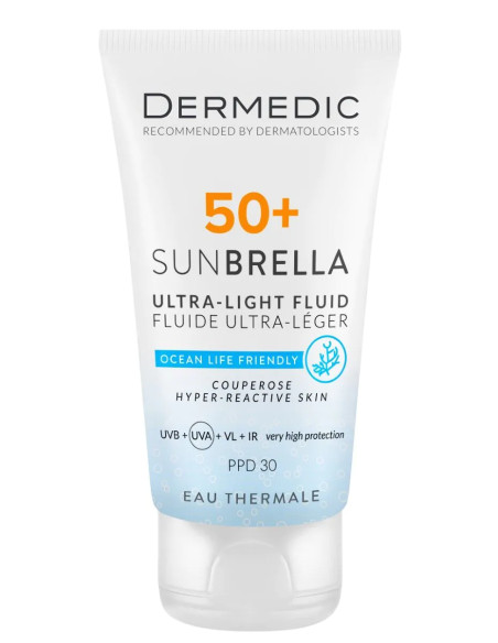 Dermedic Sunbrella Ultralekki krem do skóry naczyniowej i nadreaktywnej SPF50+ 40 ml