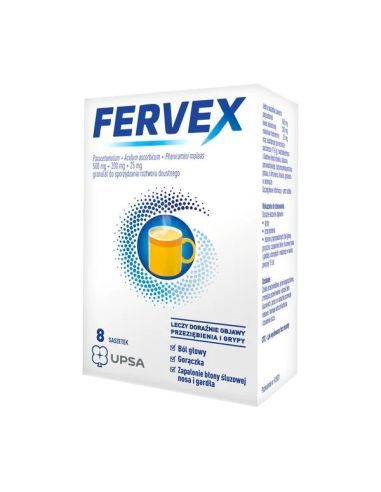 Fervex o smaku cytrynowym 8 saszetek