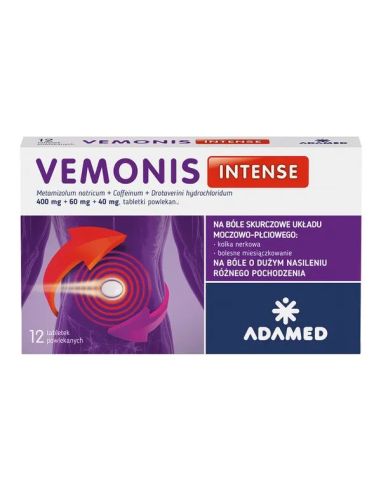 Vemonis Intense Lek rozkurczowy i przeciwbólowy...