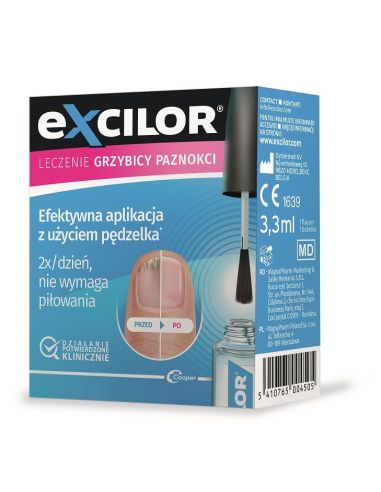 Excilor leczenie grzybicy paznokci płyn 3,3 ml