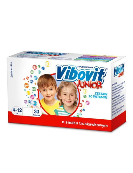 Vibovit Junior smak truskawkowy 30 saszetek