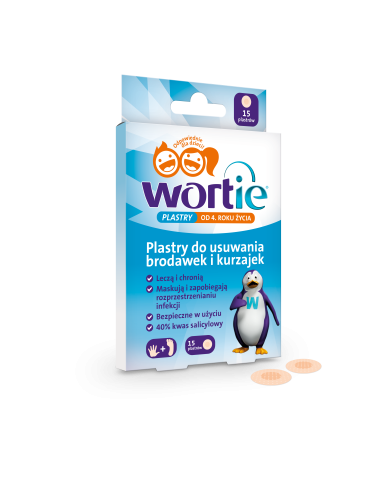 WORTIE plastry do usuwania brodawek i kurzajek...
