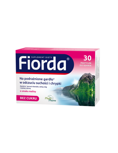 Fiorda o smaku malinowym 30 pastylek do ssania