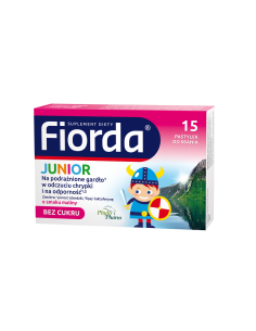 Fiorda Junior o smaku malinowym 15 pastylek do ssania