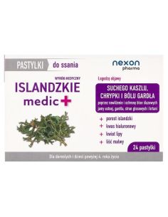 Islandzkie Medic+ 24 pastylki do ssania