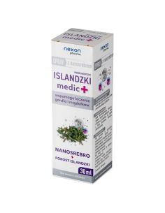 Islandzki Medic+ Spray do gardła z nanosrebrem 30 ml