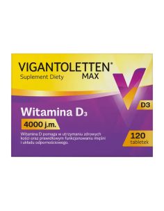 VIGANTOLETTEN MAX 4000 j.m. witamina D 120 tabletek