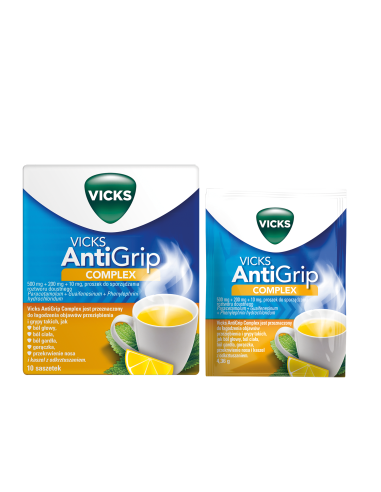 Vicks AntiGrip Complex smak cytrynowy 10 sasz.