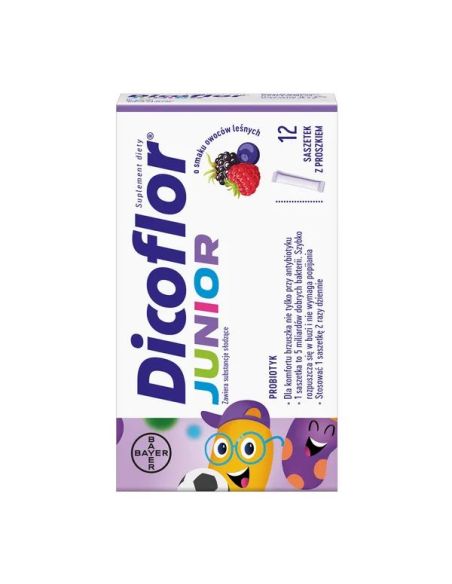 Dicoflor Junior dla dzieci od 3 roku życia i dorosłych 12 sasz.