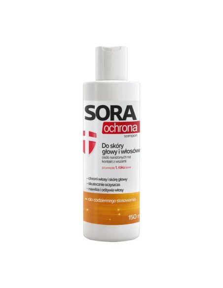 SORA ochrona szampon do skóry głowy przeciwko wszawicy 150 ml