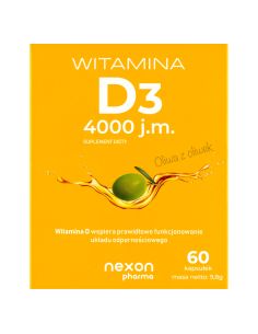 Witamina D3 4000 j.m. odporność 60 kapsułek NEXON