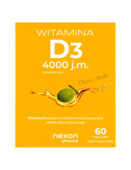 Witamina D3 4000 j.m. odporność 60 kapsułek NEXON