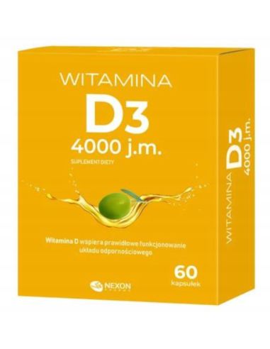 Witamina D3 4000 j.m. odporność 60 kapsułek NEXON