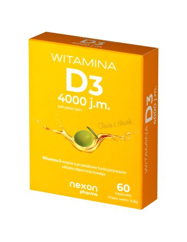 Witamina D3 4000 j.m. odporność 60 kapsułek NEXON