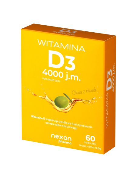 Witamina D3 4000 j.m. odporność 60 kapsułek NEXON