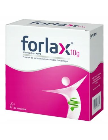 FORLAX 10 g lek na zaparcia 20 saszetek