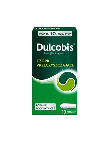 Dulcobis 10 mg, czopki doodbytnicze, 10 sztuk