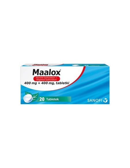 Maalox 400 mg + 400 mg 20 tabletek