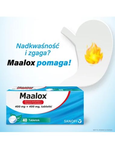 Maalox 400 mg + 400 mg 40 tabletek