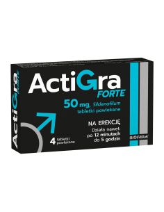Actigra Forte tabl.powl. 0,05g 4tabl.