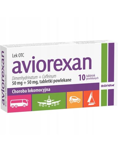 Aviorexan 50 mg + 50 mg, 10 tabletek powlekanych