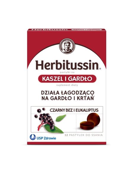 Herbitussin Kaszel i Gardło 12 pastylek do ssania