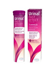 Urinal Fast Effect, smak żurawinowo-jagodowy, 20 tabletek...
