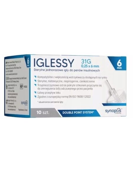 IGLESSY 31G Igły do penów 0,25 * 6 mm 10 sztuk