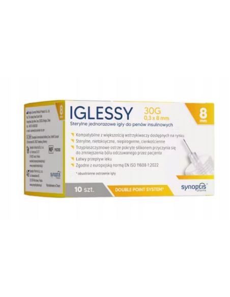 IGLESSY 30G Igły do penów 0,3 * 8 mm 10 sztuk
