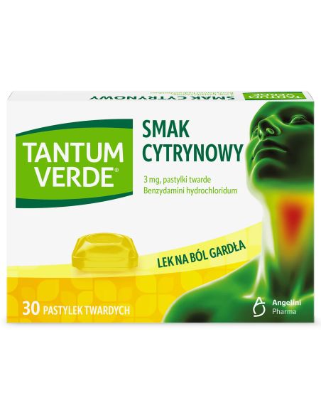 Tantum Verde 3 mg smak cytrynowy 30 pastylek