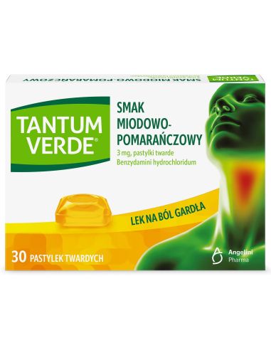 Tantum Verde 3 mg miodowo-pomarańczowe 30 pastylek