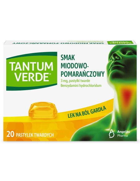 Tantum Verde 3 mg miodowo-pomarańczowe 20 pastylek