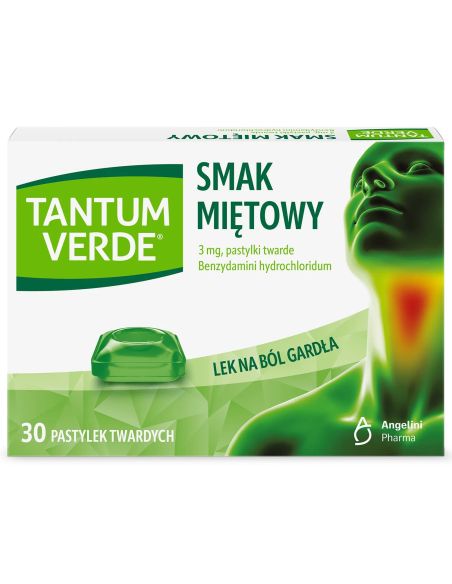 Tantum Verde 3 mg smak miętowy 30 pastylek