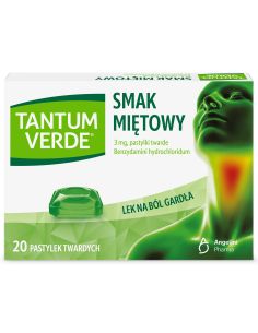 Tantum Verde 3 mg smak miętowy 20 pastylek