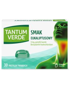 Tantum Verde smak eukaliptusowy 30 pastylek