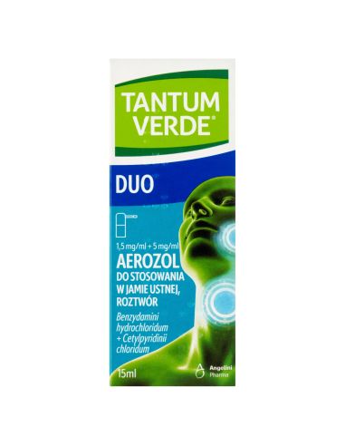 Tantum Verde Duo 1,5 mg + 5 mg/ml aerozol 15 ml