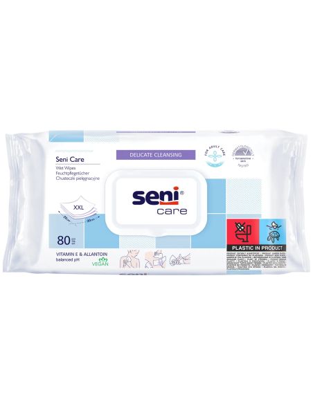 Seni Care, chusteczki nawilżane, pielęgnacyjne XXL 80 sztuk
