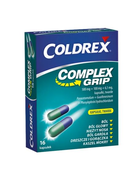 Coldrex Complex Grip Na przeziębienie 16 kapsułek