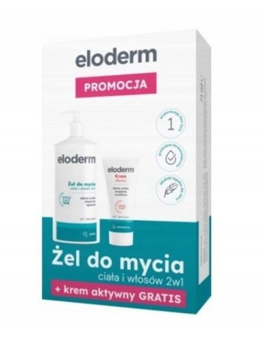 ELODERM ZESTAW Żel do mycia ciała 400 ml + krem...