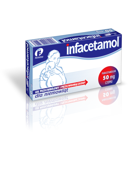 Infacetamol 50mg czopki 10 sztuk