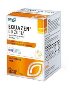 Equazen do żucia o smaku truskawkowym 240 kapsułek