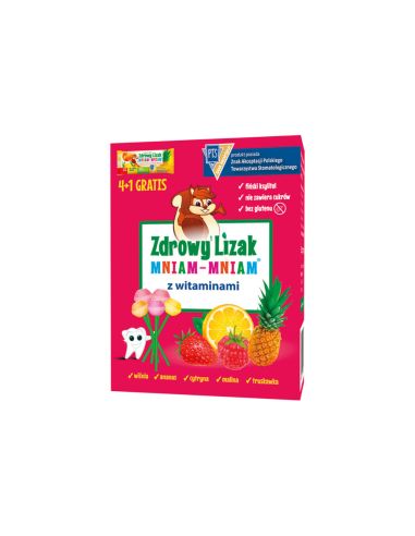 Zdrowy Lizak MNIAM-MNIAM z witaminami 5 sztuk