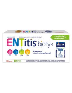 ENTitis Biotyk od 3 lat smak truskawkowy 10 pastylek do...